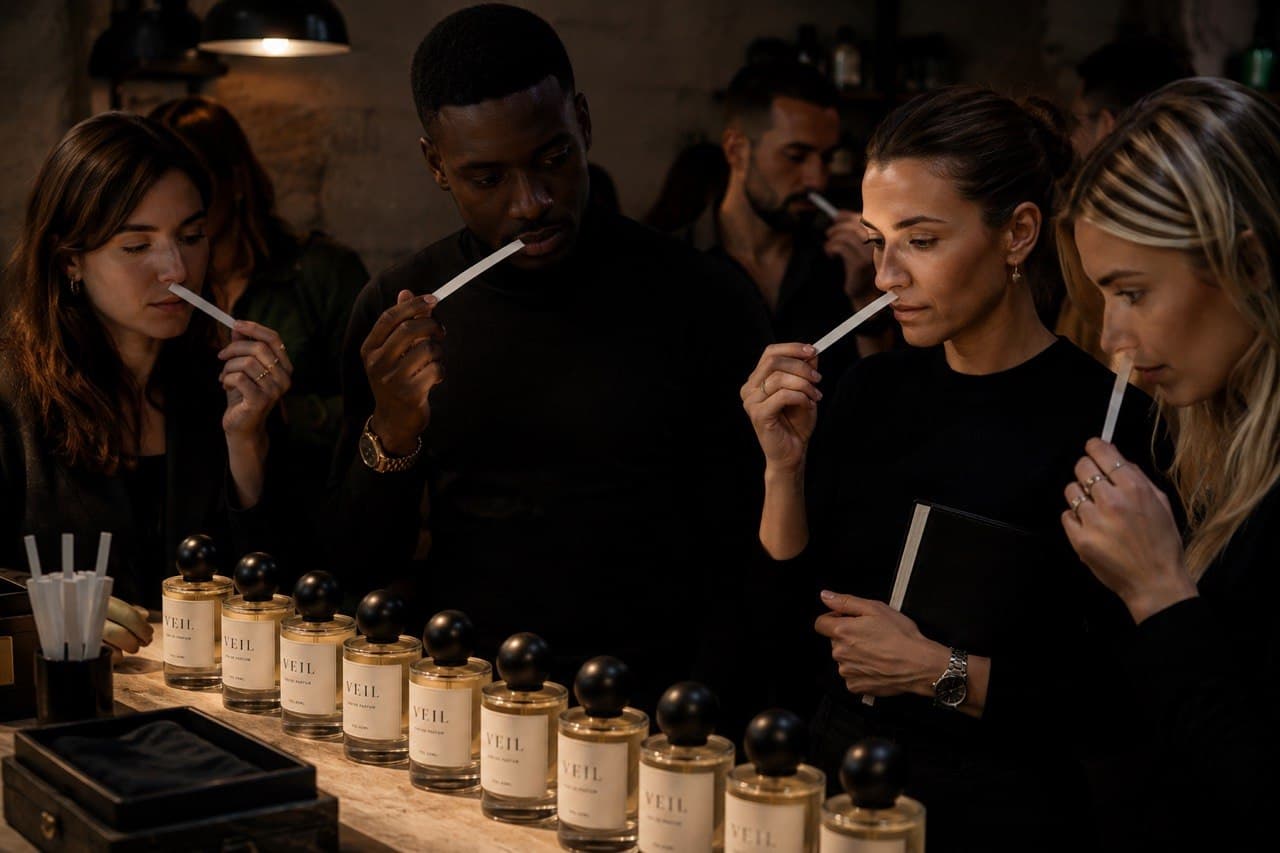 Lavara perfume showcase
